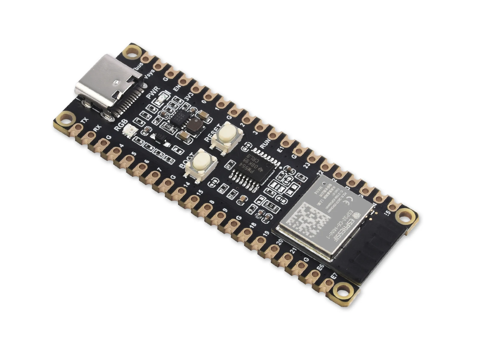 Waveshare ESP32-C6-Pico Microcontroller, WiFi 6 Development Board, 160MHz Single-core Processor, ESP32-C6-MINI-1 Module