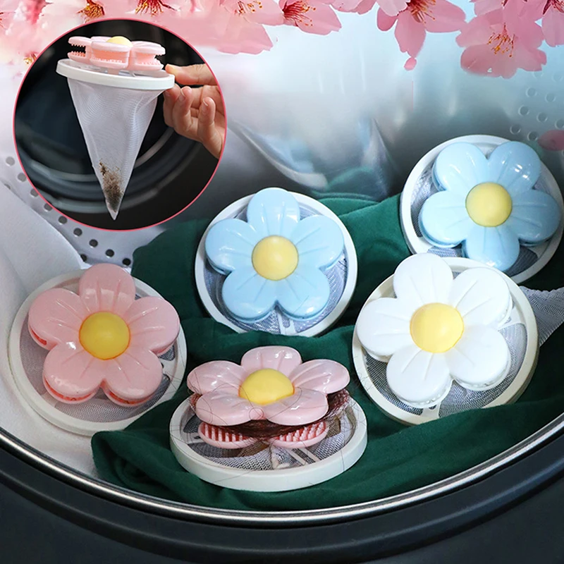 Washing Machine Hair Catcher Pet Hair Removal Floating Clothes Collector Filter Mesh Dirty Fiber Laundry Bag Cleaning Tools 2025