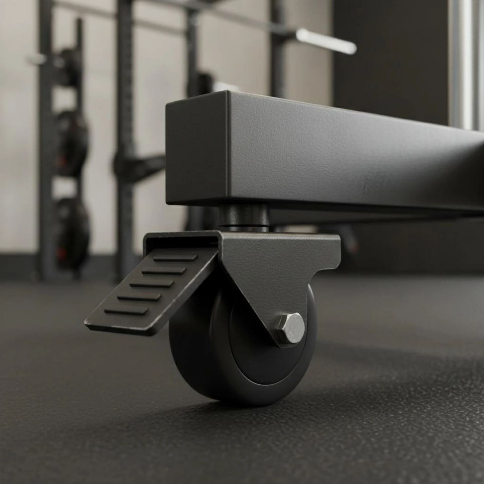 

Barbell Plate Storage Carrier Locking Wheels Wheeled Plate Tree Weight Tree Rack Space-Saving Design Fitness Equipment Easy