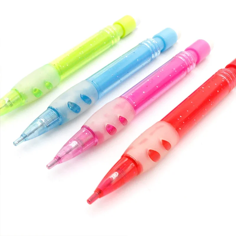 Mini Pocket Pen Short Push-out Core 0.7MM Mechanical Pen Transparent Color MBS Plastic Activity Pencil Kawaii Stationery