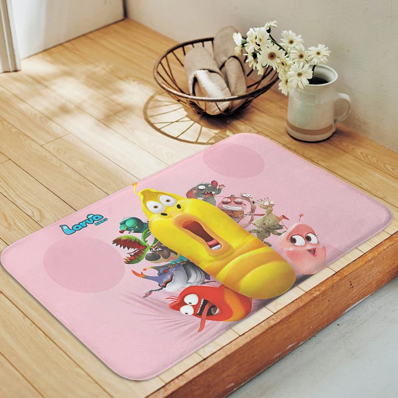 

Funny Bathroom Foot Mat L-Larva Carpet Entrance of House Balcony Kitchen Hallway Floor Carpet Slip-resistant Bedroom Rug