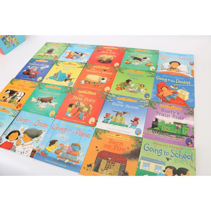 Cuentos de cultivo Usborne + Libro para niños de educación preescolar de primera experiencia (juego de 20 Libros) Libros Livros