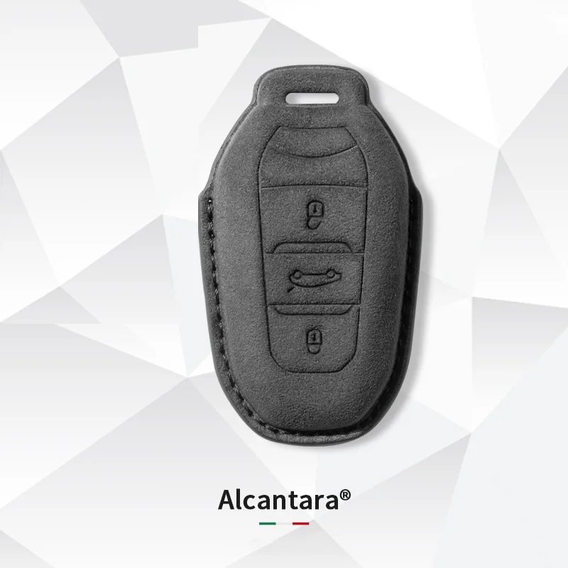 Alcantara Car Key Case Cover Fob For Peugeot 2008 3008 4008 5008 308 408 508 Citroen C1 C2 C4 C6 C3-XR Picasso Grand DS3 DS5