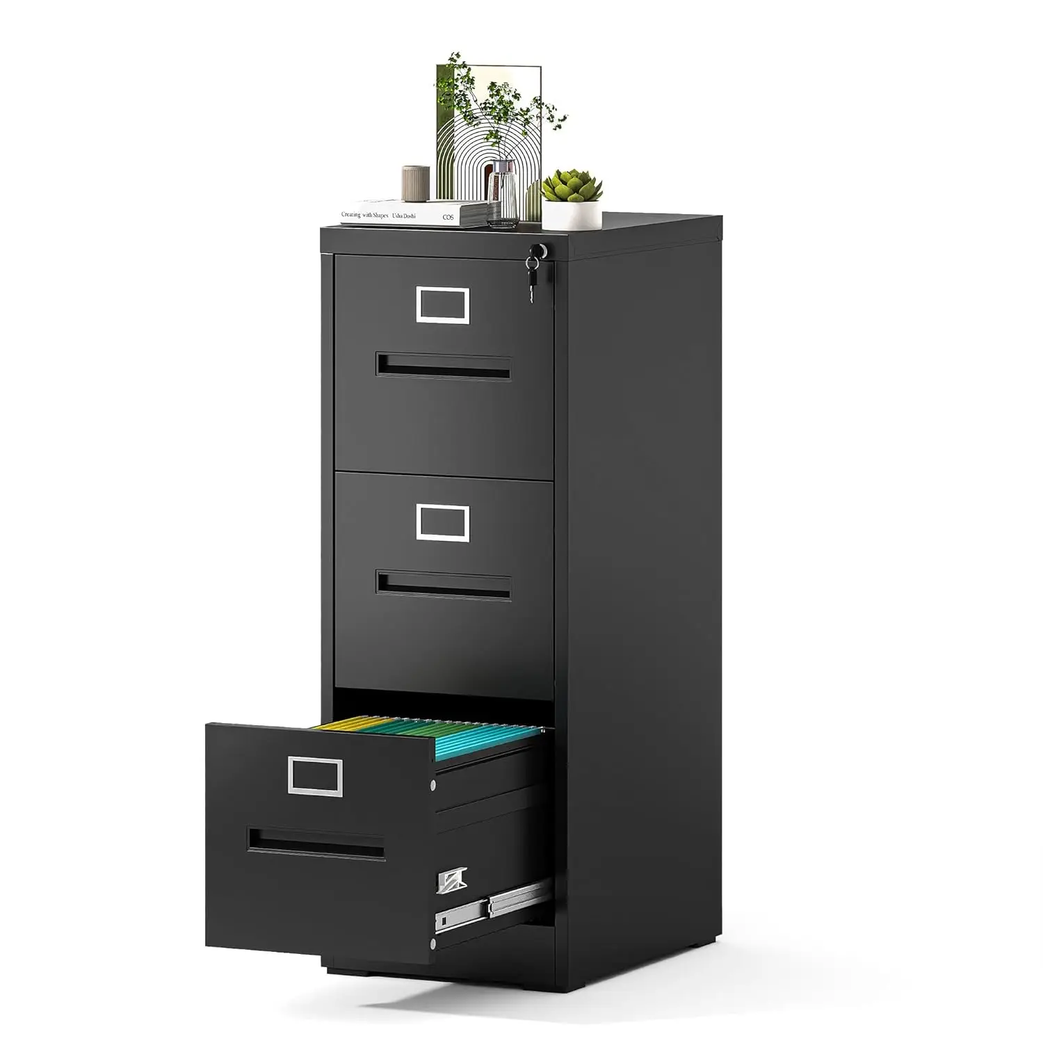 

Трехсекционный шкаф для документов, вертикальный шкаф для файлов с замком, металлический шкаф для хранения документов с замком для домашнего офиса, на заказ