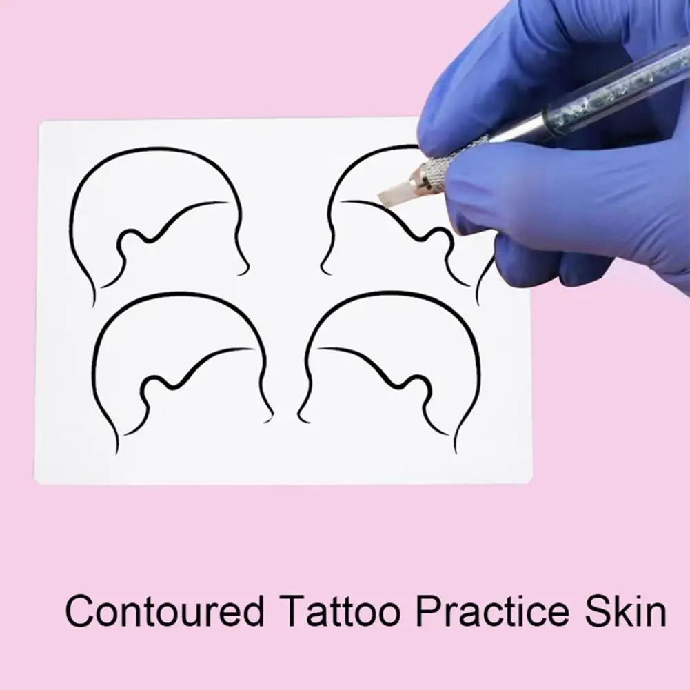 Flexible Tattoo Skin Flexible Realistic Tattoo Practice Skin for Novice Artists Contoured Body Parts Silicone Imitation Skin