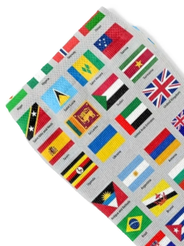 All of the current World Flags every nation Socks Soccer essential Luxury Woman Socks Men's