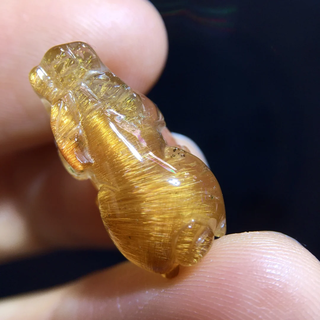 

Natural Copper Rutilated Quartz Pendant Rutilated Quartz 21/10.1/10.2mm Pi Xiu Men Women Brazil AAAAAAA