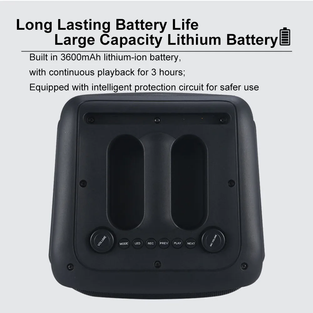 Factory Wholesale RX-8183A Outdoor Portable 8 Inch Wireless Blue Tooth Speaker 50W High Power Subwoofer