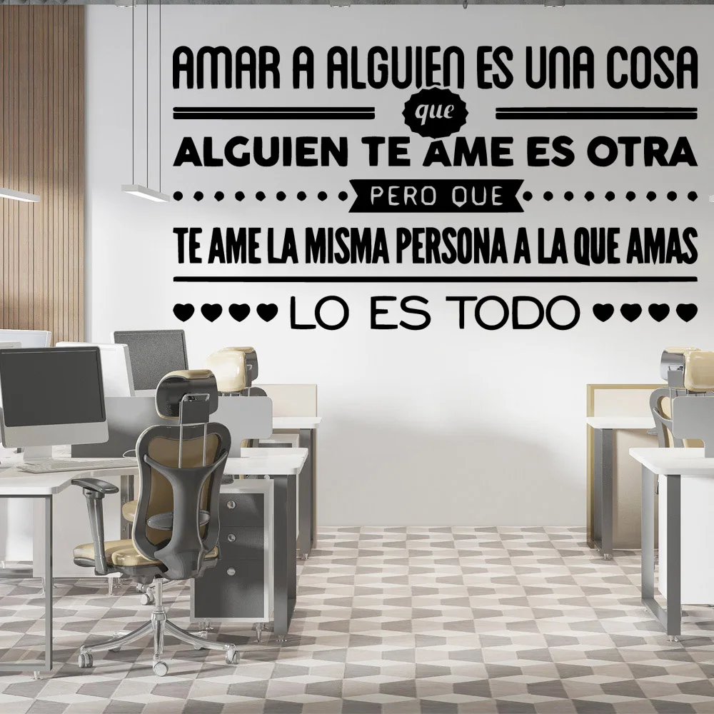 1 pc meaningful spanish text Wall Sticker Home Decoration wallpaper Accessories For Baby Kids Rooms Decor Mural