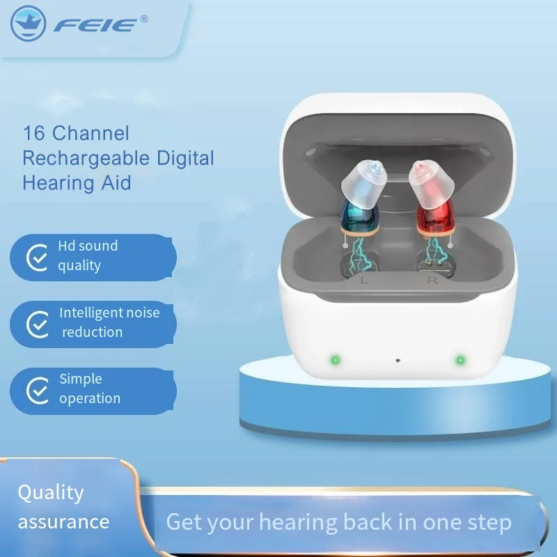 

2024 New Digital 16-Channel USB Rechargeable Invisible Hearing Aid For The Elderly And Young Deaf Hearing Aid Sound Amplifier