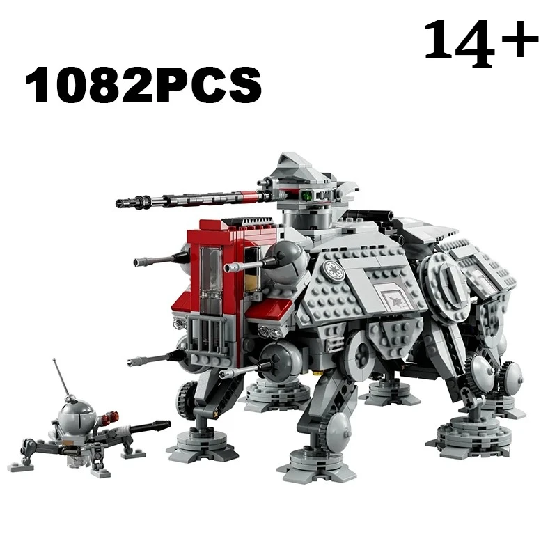 

1082PCS AT-TE Walker Building Blocks Terrain Tactical Actuator Set Model Assembly Bricks Toys Gifts For Kids Boy Adult