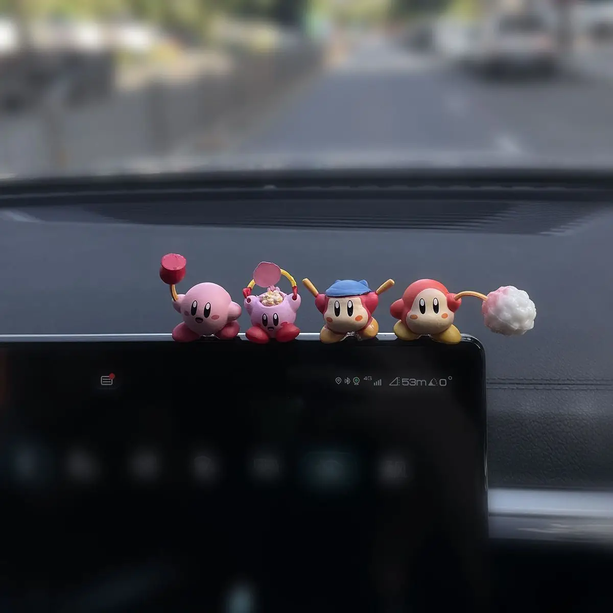 

New Kawaii Kirby Car Ornament Anime Cartoon Cute Beauty Mini Car Decoration Gift Jewelry Desktop Doll Accessories Birthday Gifts