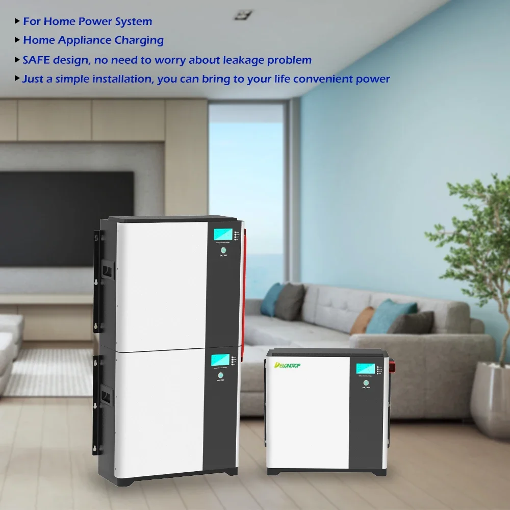 Wall Mounted 5Kwh 15Kwh 30Kwh Lifepo4 Home Energy Storage Battery Pack 51.2V 100Ah Solar Lithium Batteries