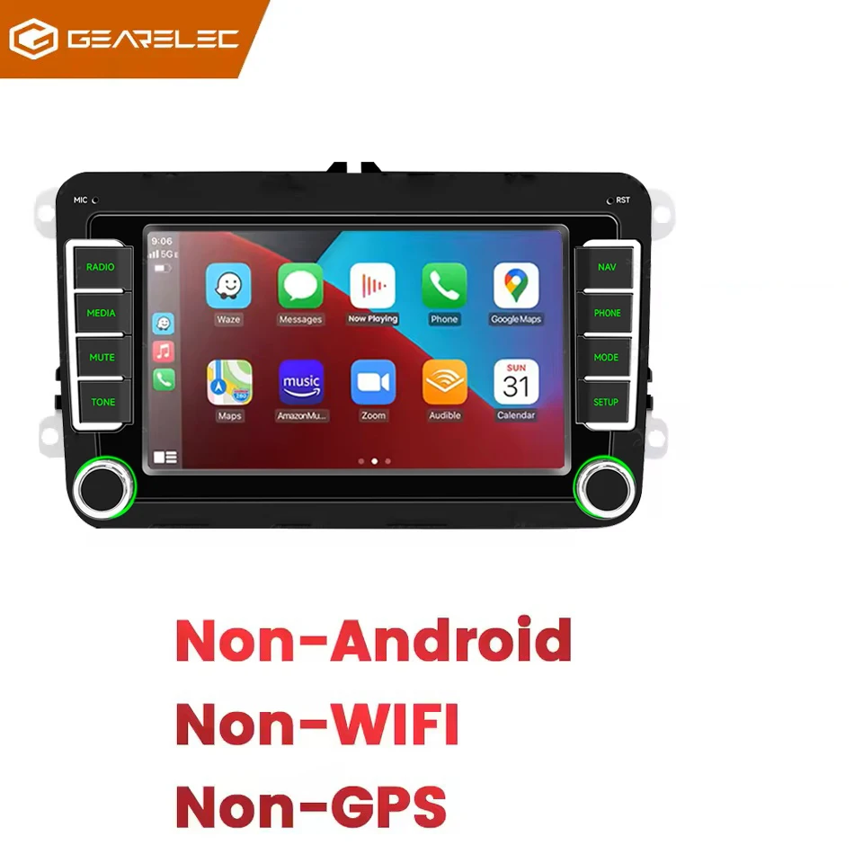 2 Din Android Autoradio Multimedia-Player GPS WLAN Carplay für VW Volkswagen Skoda Octavia Golf 5 6 Touran Passat B6 Polo Jetta