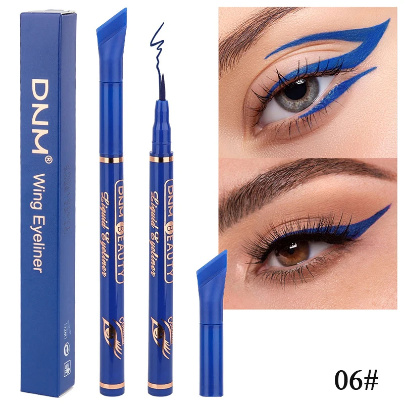 12 Color 2 In1 Winged Tail Color Liquid Eyeliner Pencil Lasting Sweatproof Not Easy To Faint Matte Quick-Drying Eyeliner Makeup