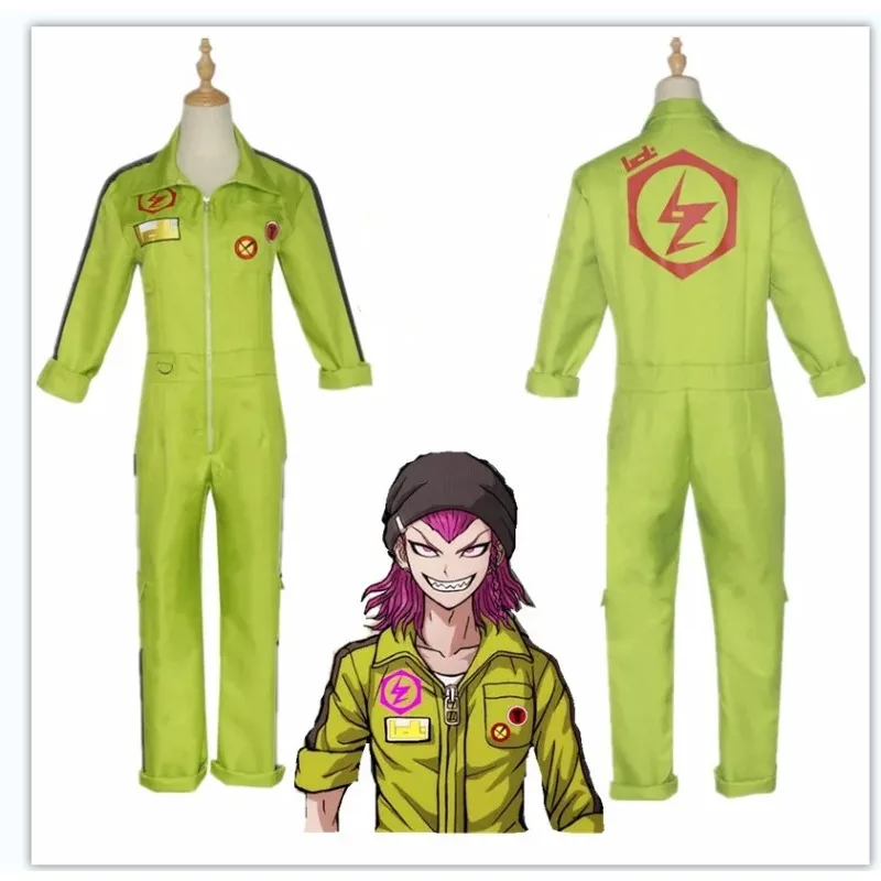 Super DanganRonpa Kazuichi Souda  Cosplay Costume Full Set Outfit Men Women Jumpsuit Custom Halloween Christmas Performance New