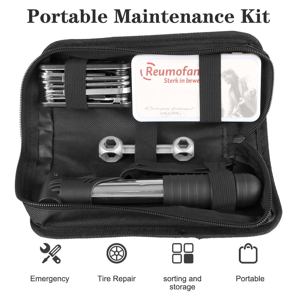

Сумка для комплектов для ремонта велосипеда, многофункциональный рычаг для шин, комплекты для ремонта велосипедного шоссейного велосипеда, уличный инструмент с насосом