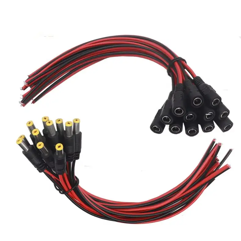 【5-1Set】LED Monitor DC Power Connectors and Terminals 12V Male/female Cable DC Power Centralized Power Supply Cable