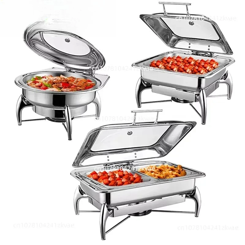 9L Stainless Steel Insulation Pot Buffet Set Food Heater Catering Equipment Restaurant