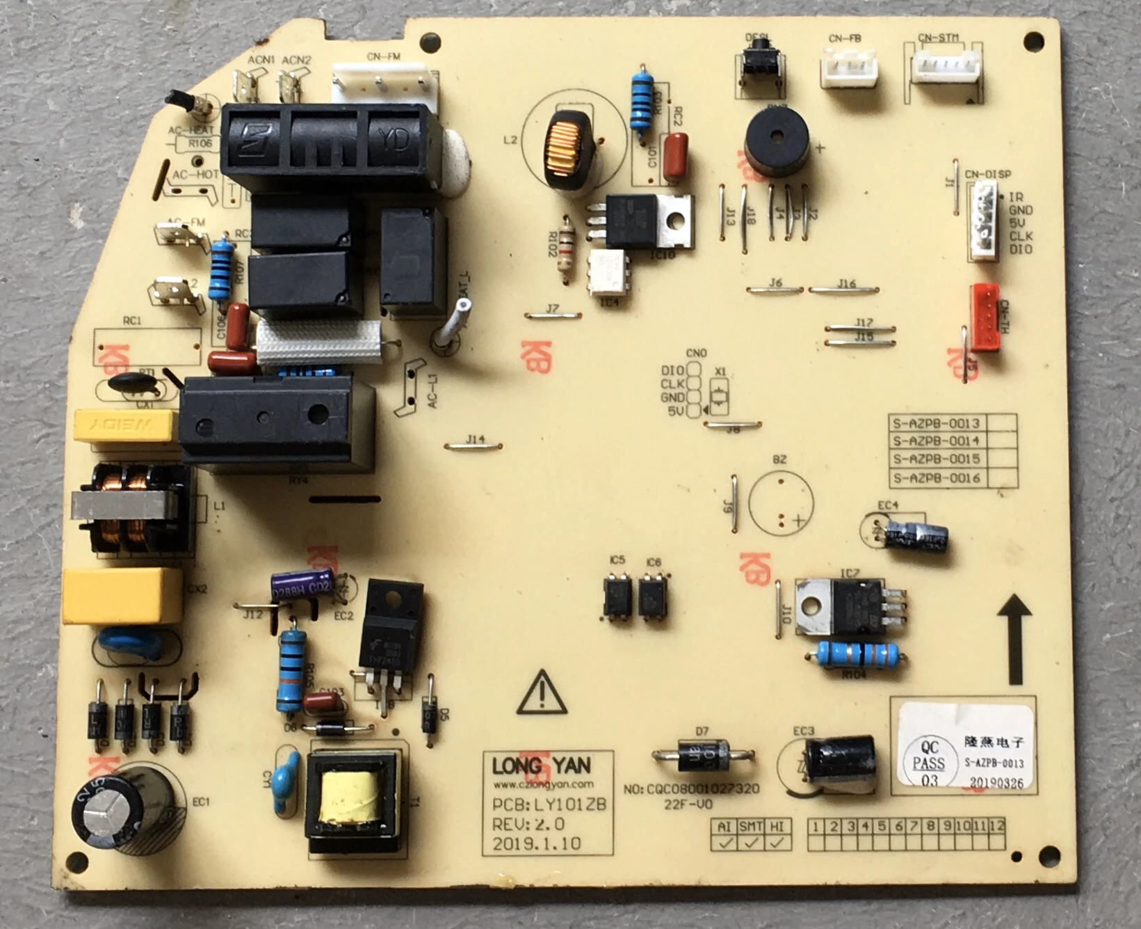 

PCB:LY101ZB REV2.0 S-AZPB-0013/0014/0015/0016