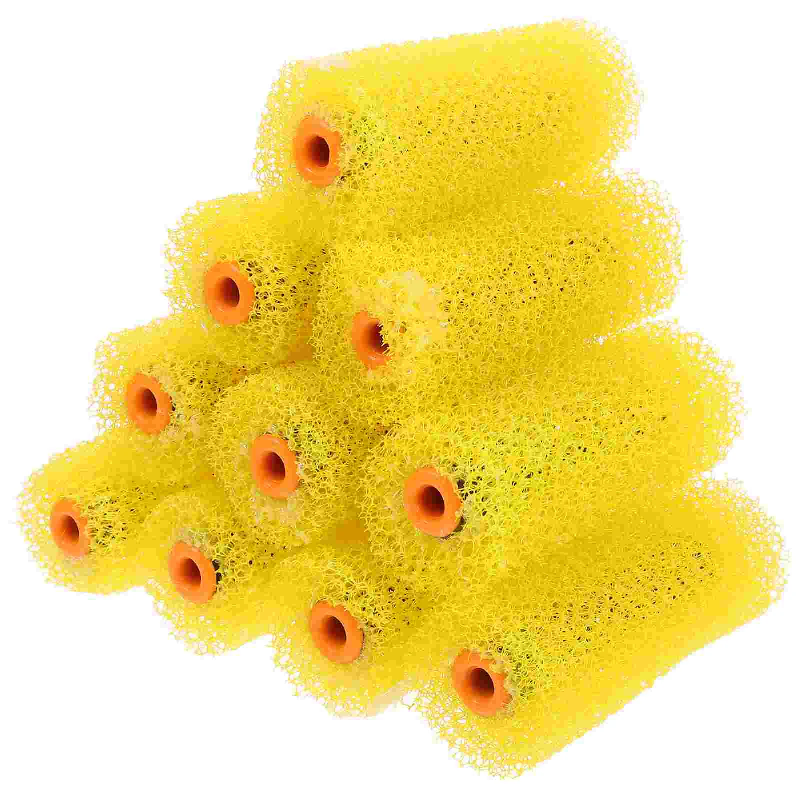 10 Pcs Roller Brush Embossing Tool Textured Paint Small Rollers for Painting Sponge 4 Inch Large Foam