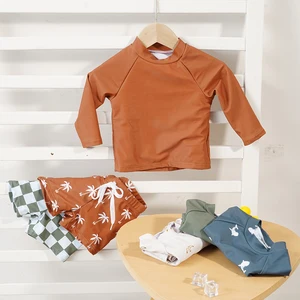 Kangobaby-2 pieces for boys, beachwear with cool printing, for summer, beach, surf 10 MAIN SALES CHILD BATHROOMS - №5