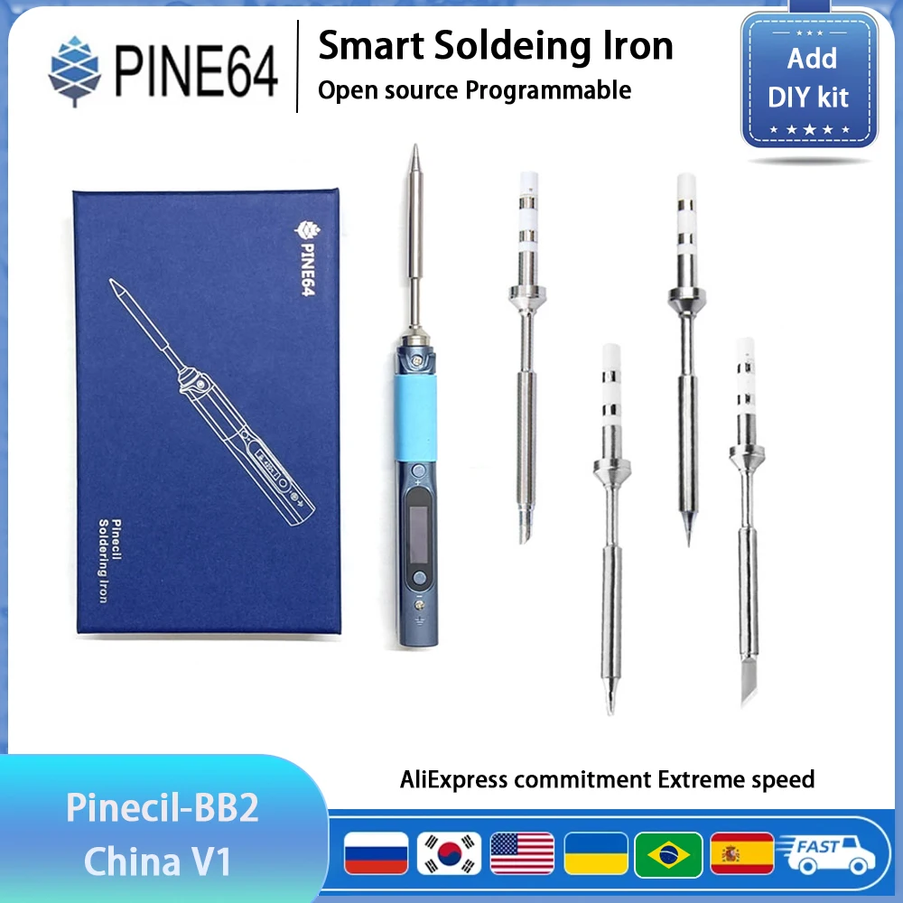 Pine64 Red Pinecil V1 Mini Soldering Iron TS-B2 Tip TYPE-C Jack For Welding Tools Constant Temperature Intelligent Maintenance