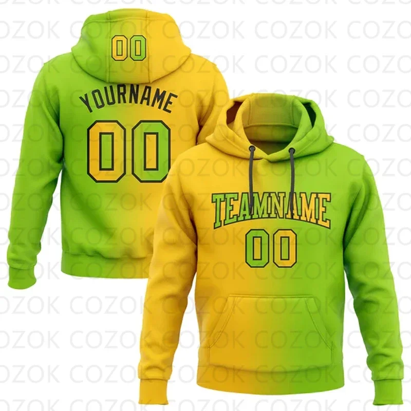 

Customized Hoodie Green Color splicing Jersey 3D Printed Unisex Pullovers Hoodie Casual Sweatshirts