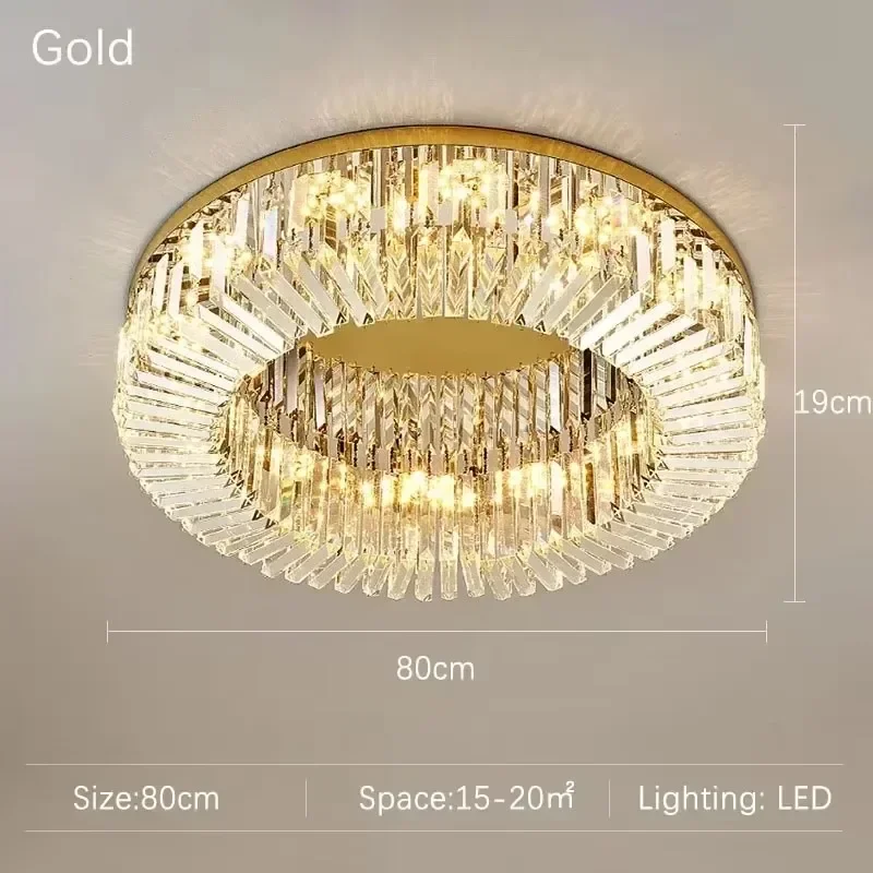 JIANKEXING Kristall-Pendelleuchten im europäischen Stil für Schlafzimmer, Decke, moderne Heimdekoration, Ornamente, Innenbeleuchtung, Wohnzimmerlampen 7