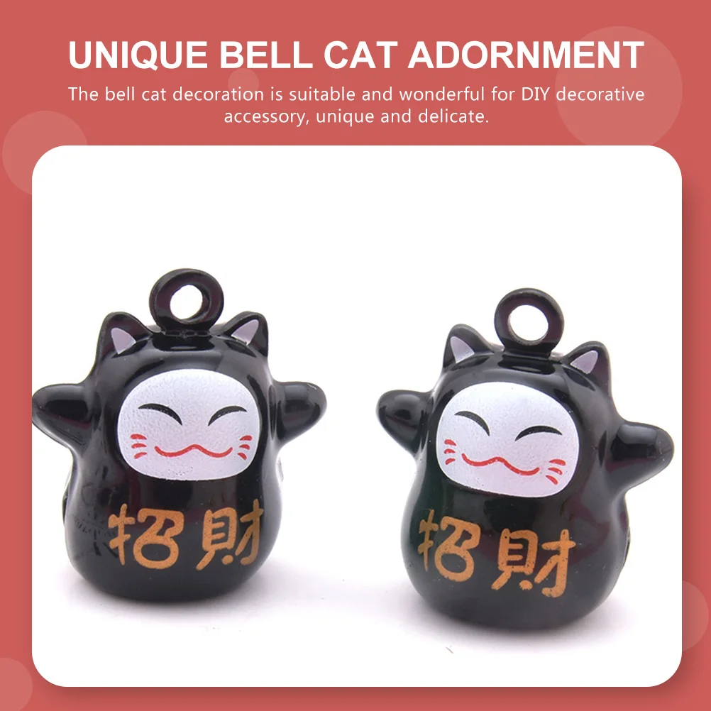

9Pcs Copper DIY Bell Cat Pendant H made Decorative Adornment Lightweight Keychain Bag Suitcase Hanging Decoration Unique