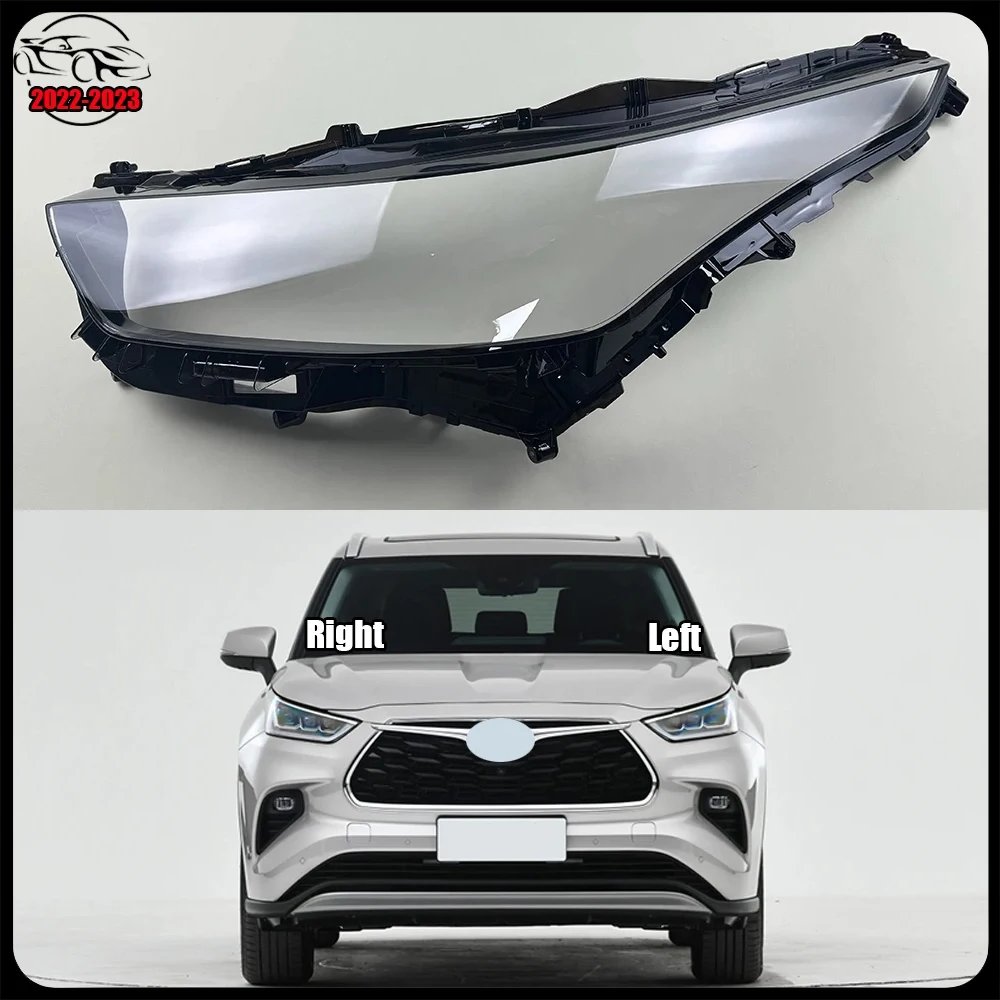 

For Toyota Highlander 2022 2023 Headlight Cover Headlamp Lamp Shell Lampshade Transparent Shade Replace Original Lens Plexiglass