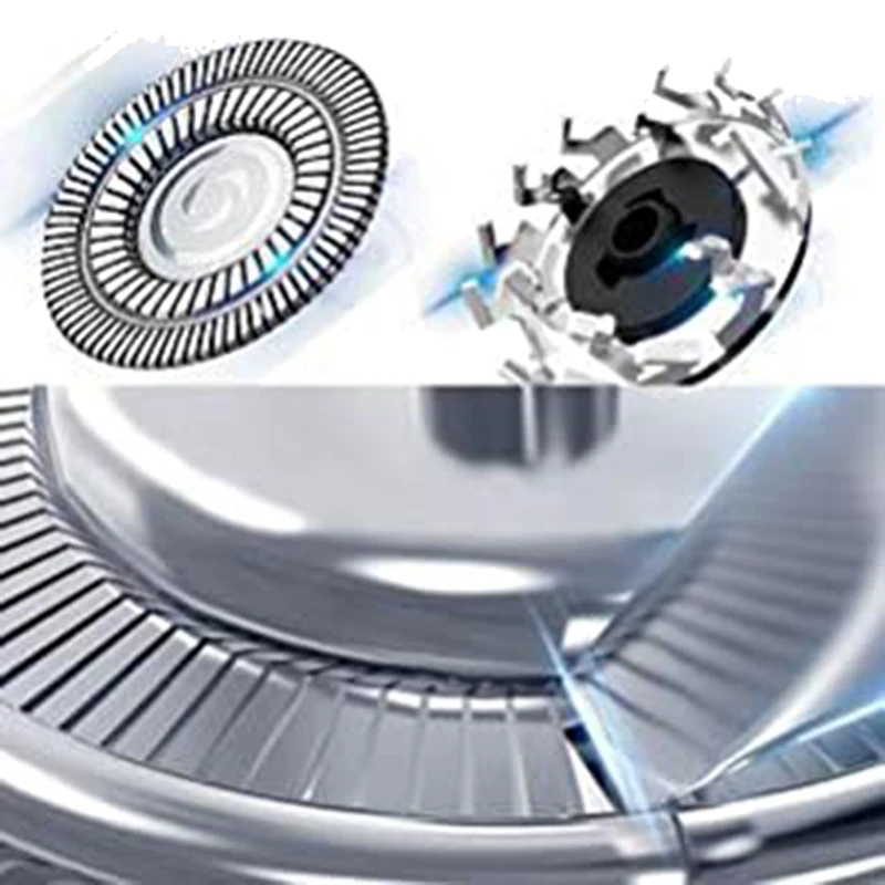 電気シェーバーヘッドの交換、7つの独立したカッター、フローティングヘッド、防水、2個