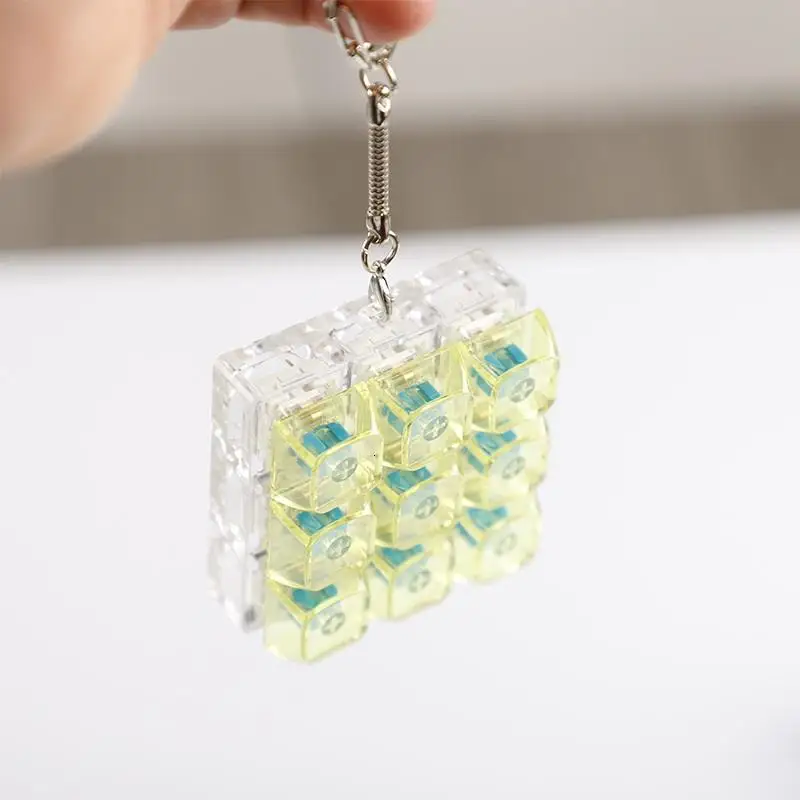 

"Office Friendly Stress Relief Fidget Toy PC Transparent Color Keychain