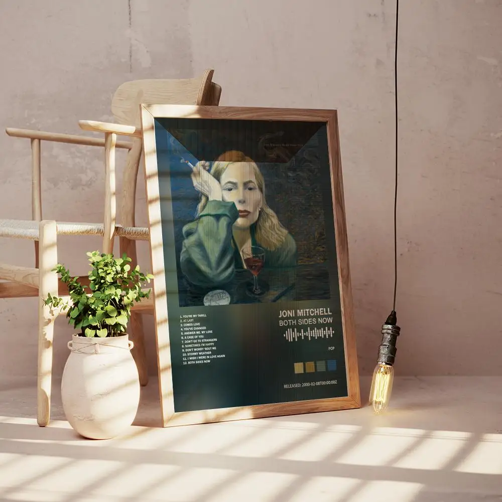 Póster de Joni Mitchell, cubierta de álbum de música de rapero Pop, estético, Hip Hop, Rock, impresión, arte de pared, decoración de habitación, regalo
