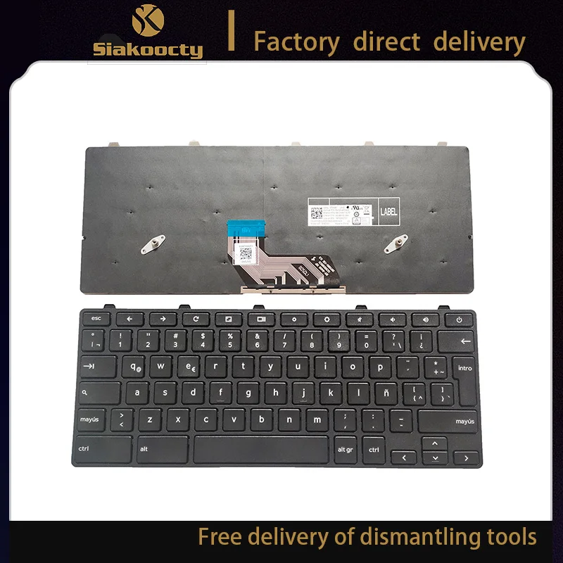 para Genuine Chromebook 11 13 3180 3189 3380 la Teclado Portátil0txt30 Novo
