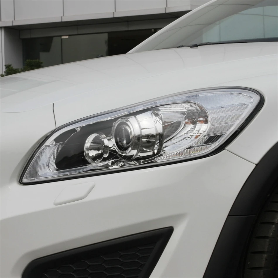 For Volvo C30 2011 2012 2013 2014 Accessory Cars Polycarbonate High Gloss Fully Transparent Headlight Rubber Cover
