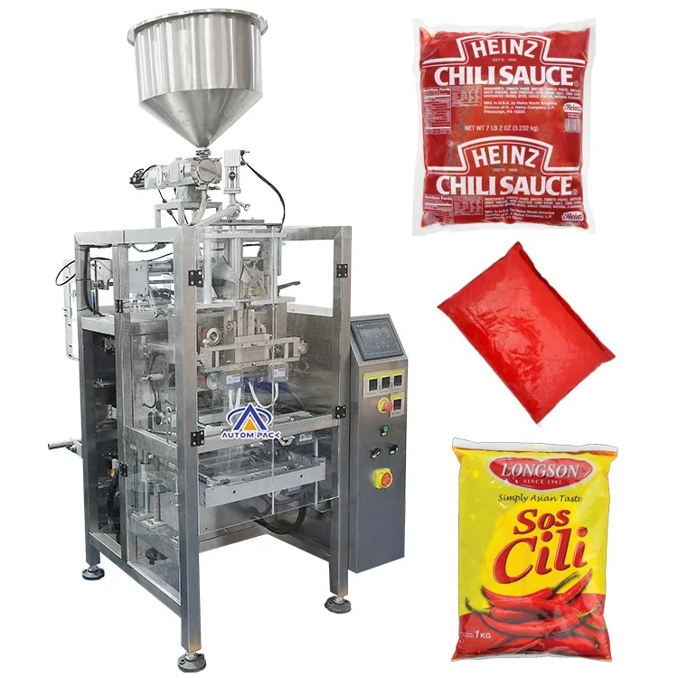 Good Performance Automatic Liquid Pouch Filling Paste Soy Chilli Sauce Cooking Oil Wine Orange Juice Filling Packing Machine