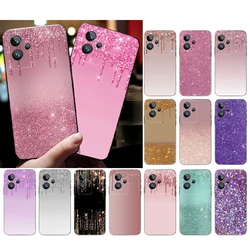 Phone Case for Realme 10 Pro Plus 9 8 7 6 Pro Realme GT 2 Pro X2 Pro C21Y C11 RealmeX3 SuperZoom Rose Gold Gripping Glitter