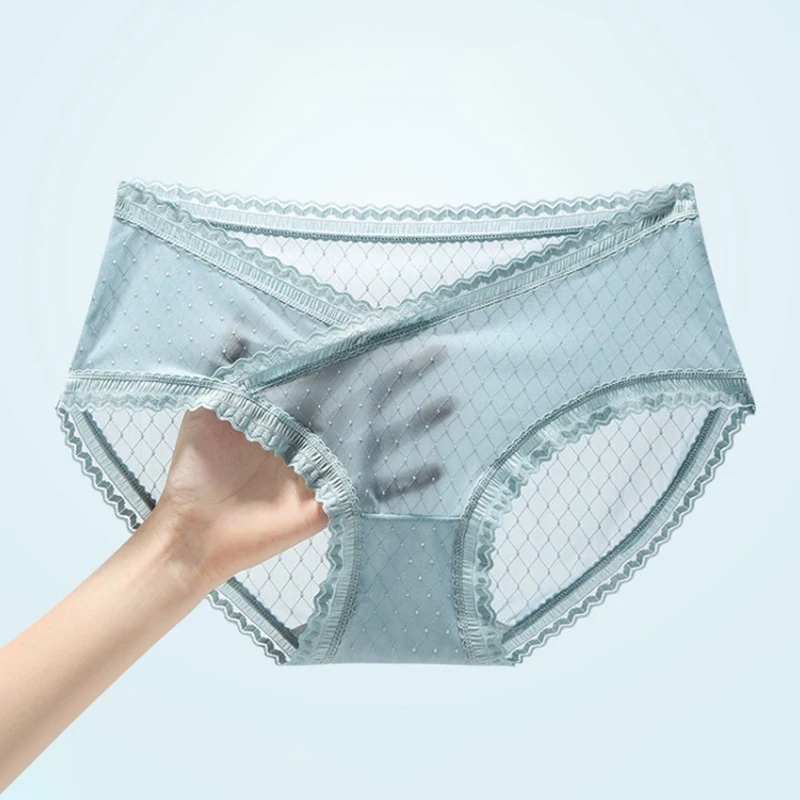 Light Luxury Low-waist Underwear Crotchless Large Size Comfortable And Breathable Pregnancy Underwear