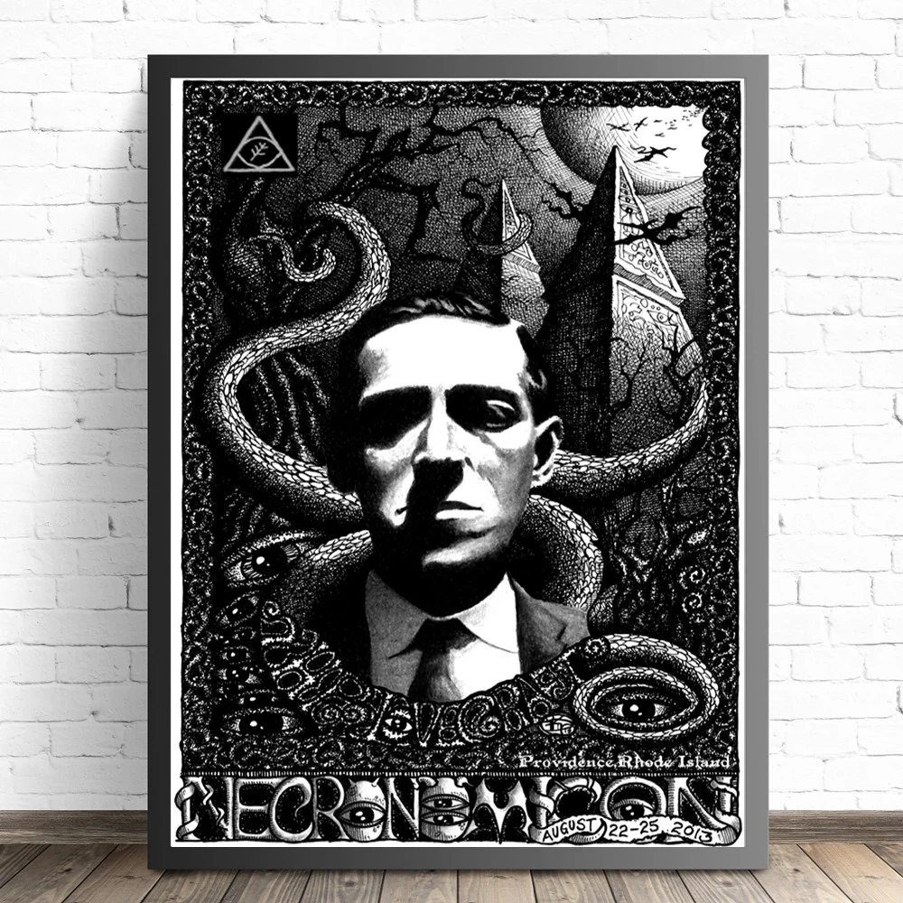 HP Lovecraft Surreal Canvas Posters and Prints Cthulhu Mythos Abstract Horror Fantasy Picture for LivingRoom Home Art Decoration