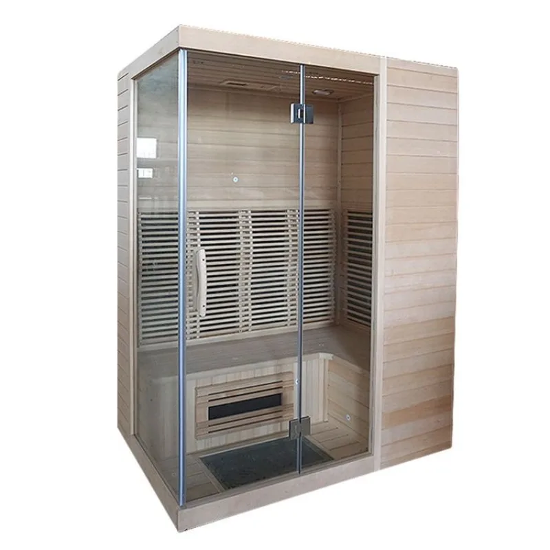 Customization Hot Selling Traditional Wood Steam Sauna Room for 2-4 Person with Shower Function