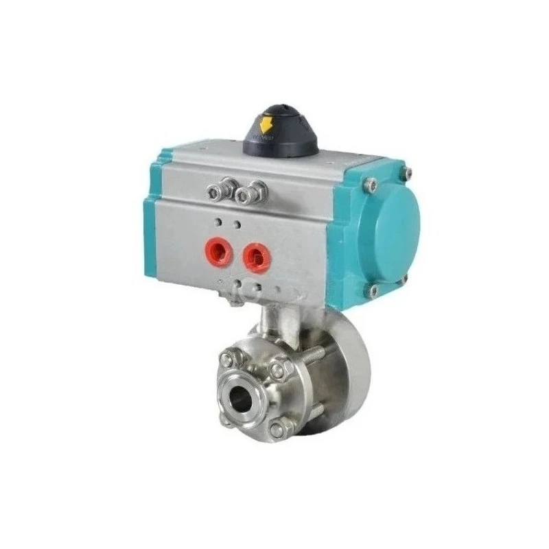 Pneumatic tank bottom valve anti-corrosion clean no residue clamp fast ball valve powder discharge valve