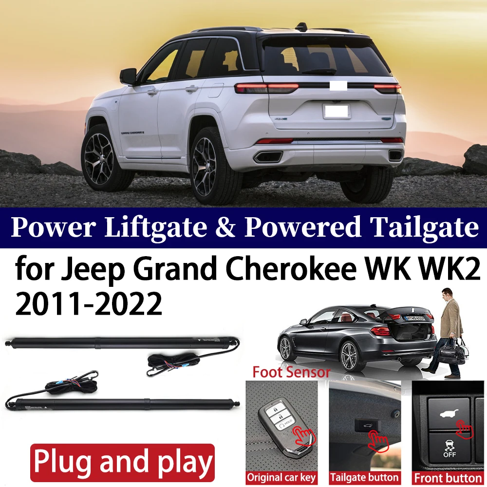 

ZhuCamX for Jeep Grand Cherokee WK WK2 2011-2022 Car OEM Power Liftgate Automatic One-Click Powered Tailgate Strut Plug＆ play