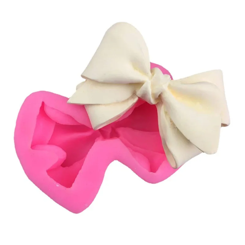 Bowknot Cake Silicone Molds Cute Bow Aromatherapy Wax Mould For Car Decoration DIY Gypsum Plaster Crafts Molds