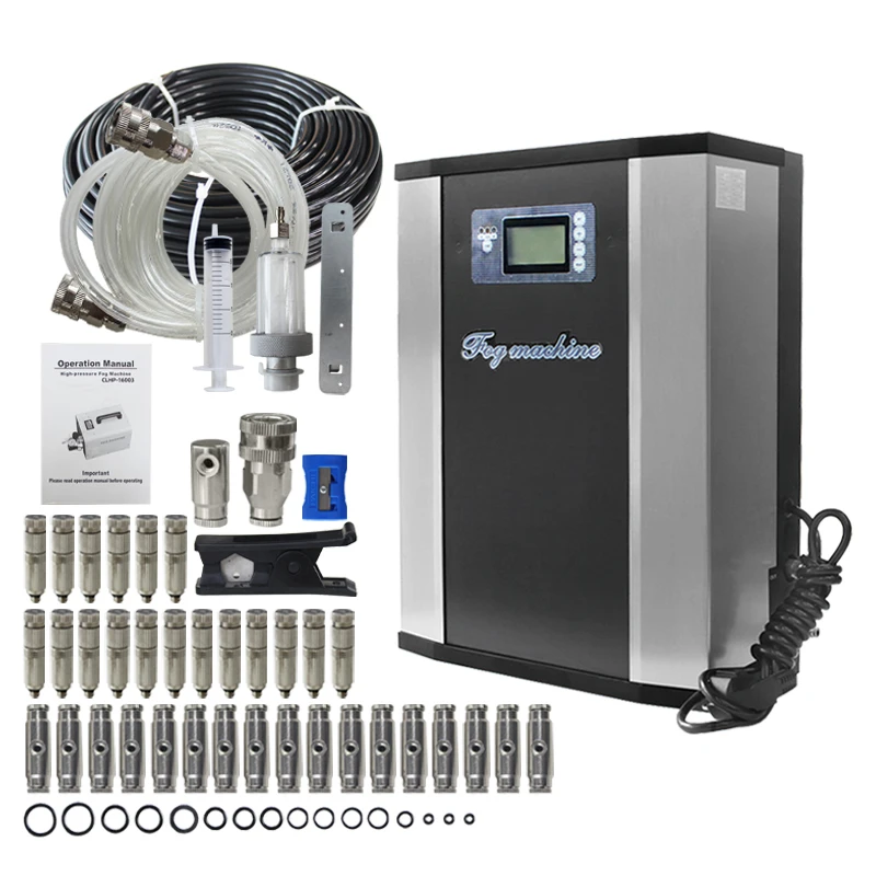Industrial Dusting Cooling Misting System 0.5L/min Fog Mist Machine With Digital Timer Fog Machine For Gardens