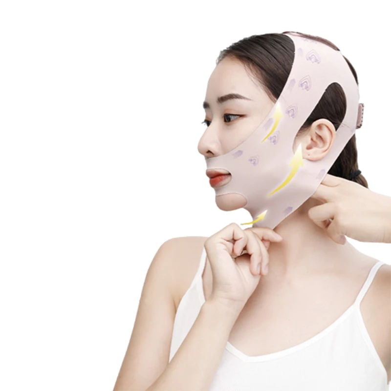 V Shaped Slimming Face Mask Lifting Firming To Decree Lines Slimming Double Chin Reducer Contour Tightening Strap Reusable