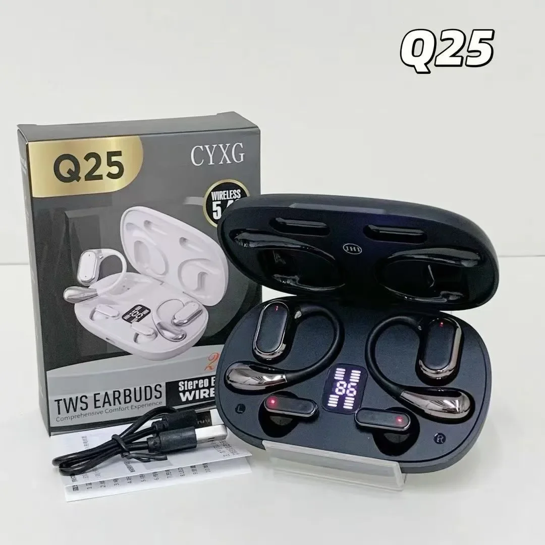 Cross Border Q25 Wireless Bluetooth Headset Good Looking Portable Long Playtime Noise Reduction Bluetooth Earphones