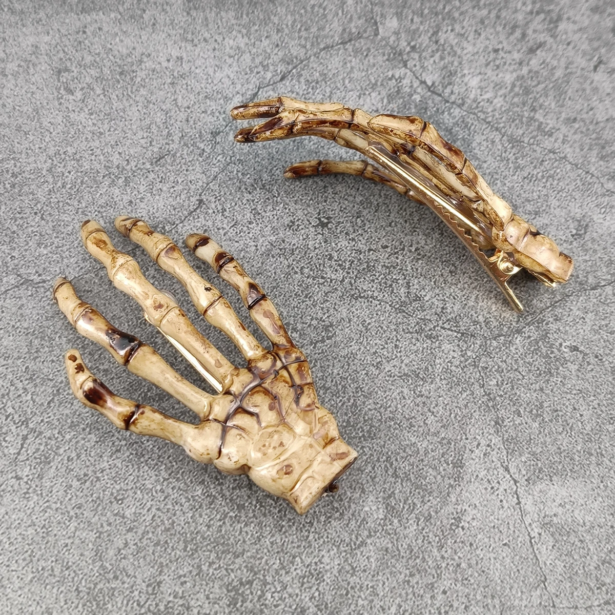 2/4/10/20 PCS New Halloween Ghost Hand Black and Brown Decorative Accessories Handmade Hairpins Resin Hair Accessories