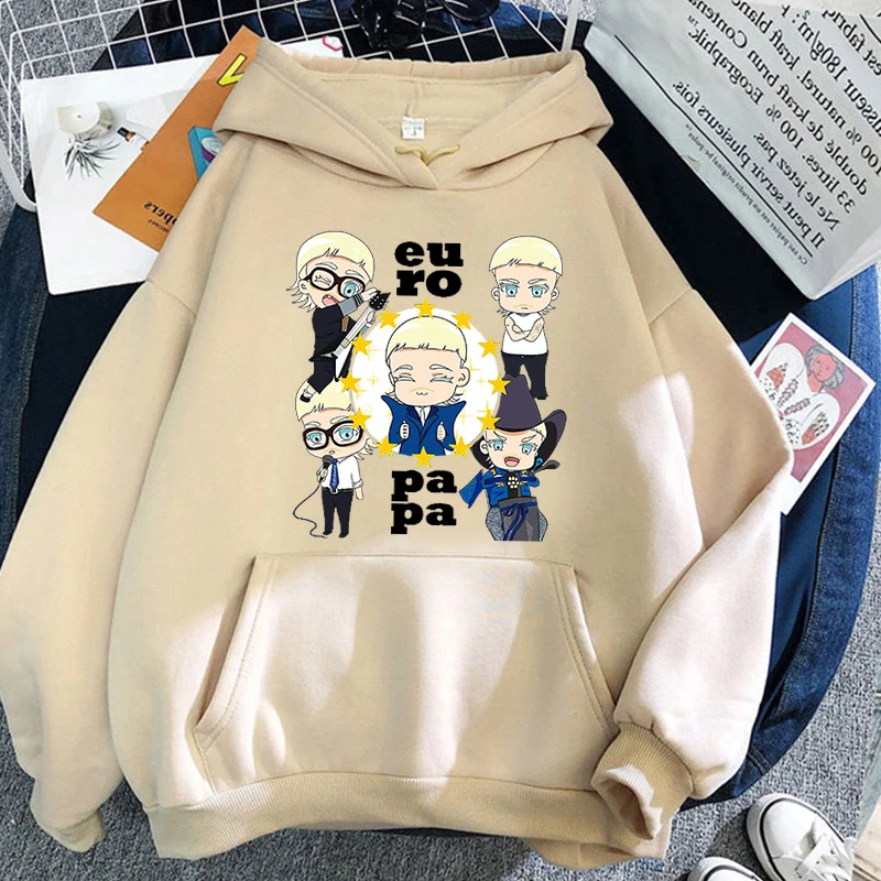 

Joost Klein Europapa Printing Hoodie Long Sleeve Women Clothing Casual Spring Winter Fleece Sudaderas Kawaii Cartoon Print Hoody