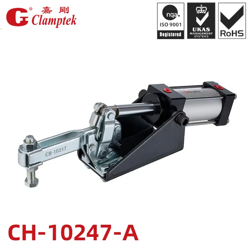 CH-10247-A Pneumatic Power Clamps  Inlet G1/8'' Holding Capacity 50Kg Vertical Handle Toggle Clamps